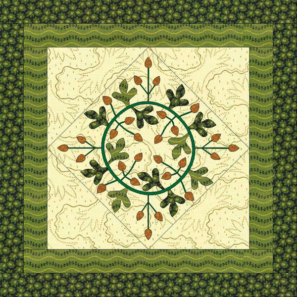 Acorn ~ Oak Leaves & Acorns Quilted Design handpainted Needlepoint